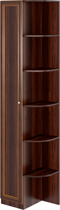 Угловой шкаф-стеллаж Беатрис М13 левый (Орех Гепланкт) в Липецке - изображение