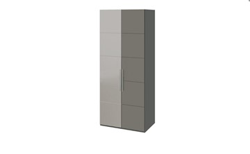 Шкаф Наоми с 1 зеркальной левой дверью, цвет Фон серый, Джут СМ-208.07.04 L в Липецке