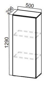 Шкаф-надстройка Стайл, ПН500(720/296), МДФ в Липецке