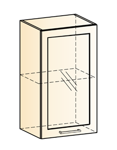 Шкаф навесной Яна L400 Н720 (1 дв. рам.) в Липецке