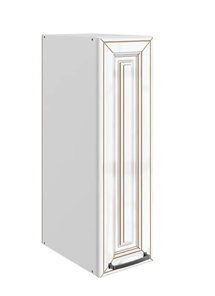 Кухонный навесной шкаф Атланта L200 H720 (1 дв. гл.) эмаль (белый/белый глянец патина золото) в Липецке