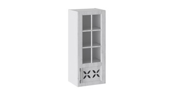 Кухонный шкаф Прованс (Белый глянец/Санторини светлый) cо стеклом правый В_96-40_1ДРДс(R) в Липецке