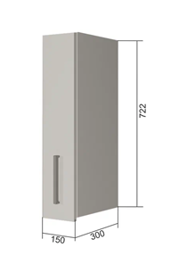 Кухонный навесной шкаф В7 15, Сатин/Белый в Липецке