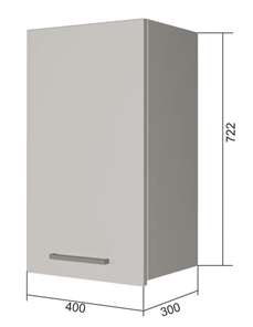 Кухонный шкаф В7 40, Сатин/Белый в Липецке