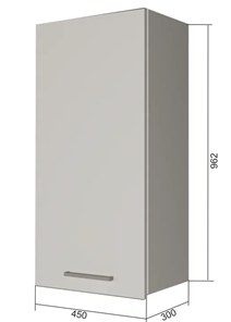 Кухонный навесной шкаф В9 45, Бетон пайн/Антрацит в Липецке