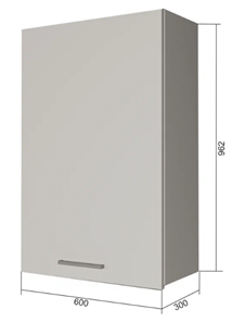 Навесной кухонный шкаф В9 60, Бетон пайн/Белый в Липецке