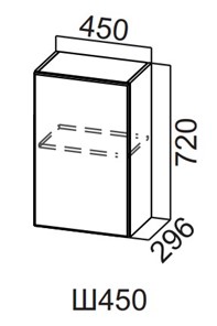 Настенный шкаф Вельвет Ш450/720 в Липецке