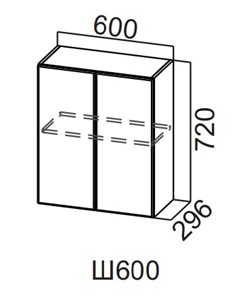 Навесной кухонный шкаф Вельвет Ш600/720 в Липецке