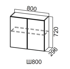 Кухонный навесной шкаф Вельвет Ш800/720 в Липецке