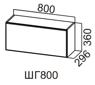 Шкаф навесной Вельвет ШГ800/360 в Липецке