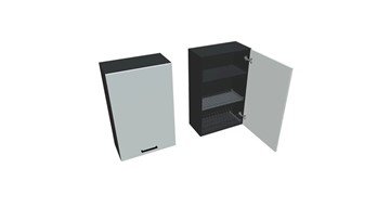 Кухонный шкаф ВС9 60, Белое гладкое Ламарти/Антрацит в Липецке