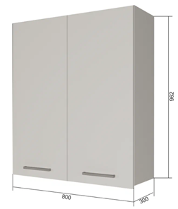 Сушильный шкаф на кухню ВС9 80, МДФ Софт бирюза/Белый в Липецке