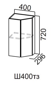 Кухонный шкаф торцевой закрытый Модерн New, Ш400тз/720, МДФ в Липецке