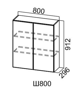 Навесной шкаф Модус, Ш800/912, цемент светлый в Липецке