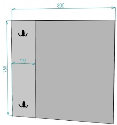 Навесное зеркало Лофт Z10, Белый в Липецке - изображение 1