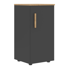 Шкаф колонна низкий с глухой правой дверью FORTA Графит-Дуб Гамильтон  FLC 40.1 (R) (399х404х801) в Липецке