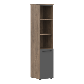 Шкаф колонка с глухой нижней дверью MORRIS TREND Антрацит/Кария Пальмира MHC 42.5 (429х423х1956) в Липецке