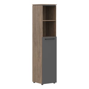 Шкаф колонка с глухой средней дверью MORRIS TREND Антрацит/Кария Пальмира MHC 42.6 (429х423х1956) в Липецке