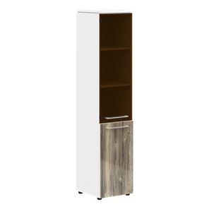 Шкаф колонка комбинированная MORRIS  Дуб Базель/ Белый MHC  42.2 (429х423х1956) в Липецке
