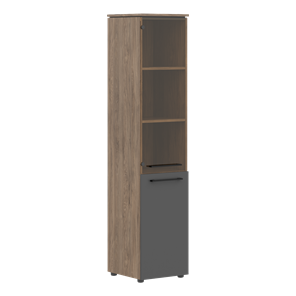 Шкаф высокий комбинированный MORRIS TREND Антрацит/Кария Пальмира MHC  42.2 (429х423х1956) в Липецке