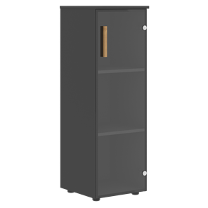 Средний шкаф колонна со стеклянной правой дверью FORTA Черный ГрафитFMC 40.2 (R) (399х404х801) в Липецке