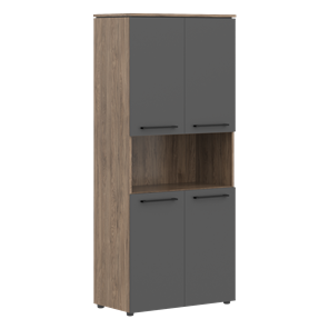 Шкаф с глухими дверьми MORRIS TREND Антрацит/Кария Пальмира MHC 85.4 (854х423х1956) в Липецке