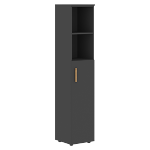 Шкаф колонна высокий с глухой средней дверью правой FORTA Черный Графит  FHC 40.6 (R) (399х404х1965) в Липецке