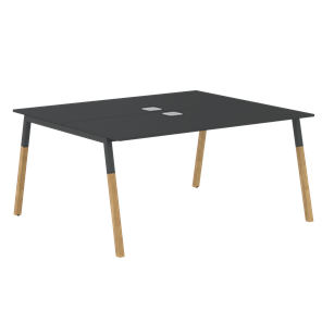 Стол для переговоров FORTA Черный Графит-Черный Графит-Бук FWST 1513 (1580x1346x733) в Липецке
