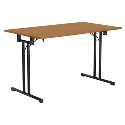 Складной стол на металлокаркасе FT140 black 1380x680x760 в Липецке - изображение