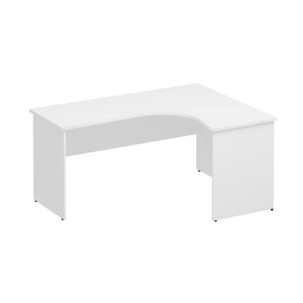 Угловой стол Комфорт, белый премиум, правый (160x120x75) К 125 в Липецке - изображение
