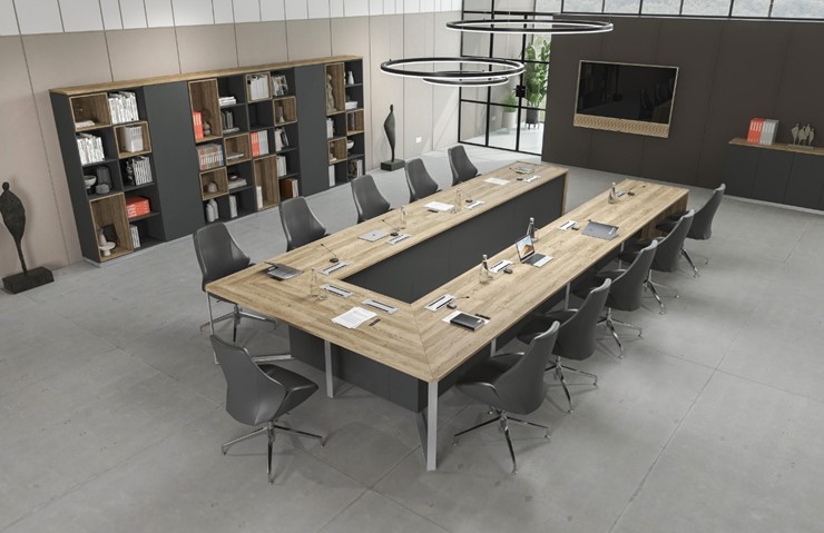Составной стол для переговоров Speech Cube (262.5x240x75.6) СП 123 ДС БП ХР в Липецке - изображение 9