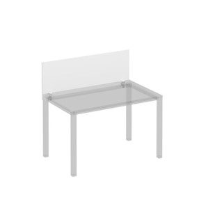 Экран для стола 120 на белом металлокаркасе фронтальный Комфорт КФ, белый премиум (120x45x1.8) К.Б 841 в Липецке