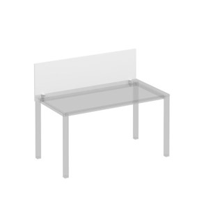 Экран для стола 140 на белом металлокаркасе Комфорт КФ, белый премиум (140x45x1.8) К.Б 842 в Липецке