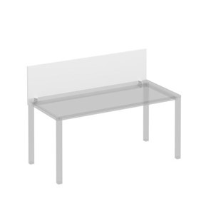 Экран для стола 160 на белом каркасе с кронштейнами Комфорт КФ, белый премиум (160x45x1.8) К.Б 843 в Липецке