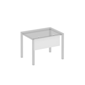 Экран стола защитный (ДСП) с кронштейнами для стола 100 на белом металлокаркасе Комфорт КФ, белый премиум (85x3.2x1.8) К.Б1 810 в Липецке