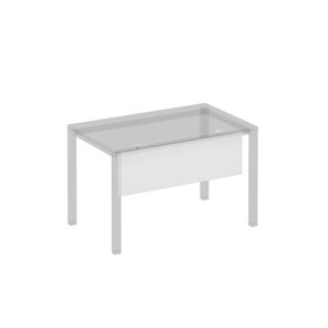 Экран стола защитный (ДСП) с кронштейнами для стола 120 на белом металлокаркасе Комфорт КФ, белый премиум (120x3.2x1.8) К.Б1 812 в Липецке