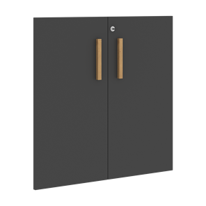 Низкие двери для шкафов с замком FORTA Черный ГрафитFLD 40-2(Z) (794х18х766) в Липецке