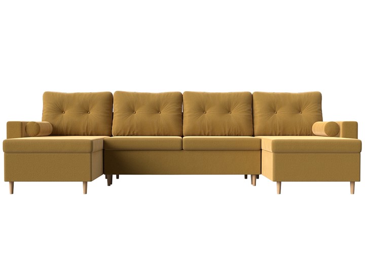 Большой П-образный диван Белфаст, Желтый (Микровельвет) в Липецке - изображение 5
