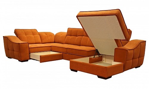 Угловой диван N-11-M (П1+ПС+УС+Д2+Д5+П1) в Липецке - изображение 1