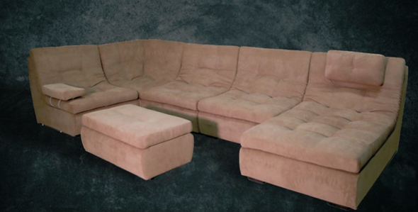 П-образный диван Премьер со столом-пуфом в Липецке - изображение