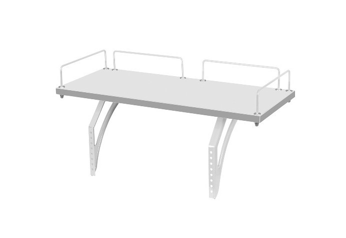 Растущий стол 1/75-40 (СУТ.25) + Polka_z 1/600 + Polka_zz 1/600 белый/белый/Серый в Липецке - изображение 1