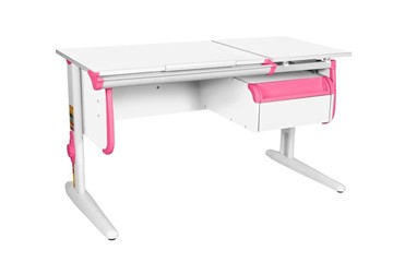 Растущий стол 1/75-40 (СУТ.25) + Tumba 1 Белый/Белый/розовый в Липецке