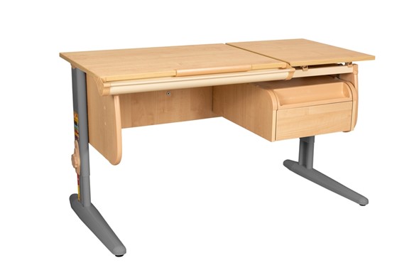 Растущий стол 1/75-40 (СУТ.25) + Tumba 1 Бежевый/Серый/Бежевый в Липецке - изображение