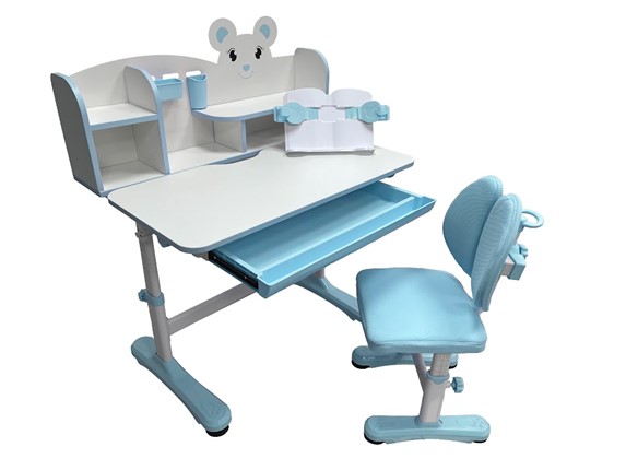 Стол растущий и стул Carezza Blue FUNDESK в Липецке - изображение