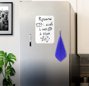 Доска магнитно-маркерная на холодильник BRAUBERG, 30х21 см с маркером, магнитом и салфеткой в Липецке - предосмотр 2