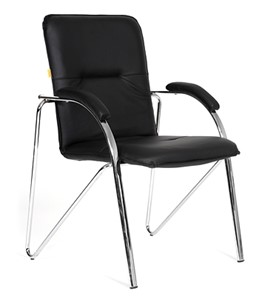 Кресло компьютерное CHAIRMAN 850 Экокожа Terra 118 черная в Липецке - предосмотр