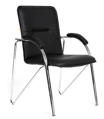 Кресло компьютерное CHAIRMAN 850 Экокожа Terra 118 черная в Липецке - изображение